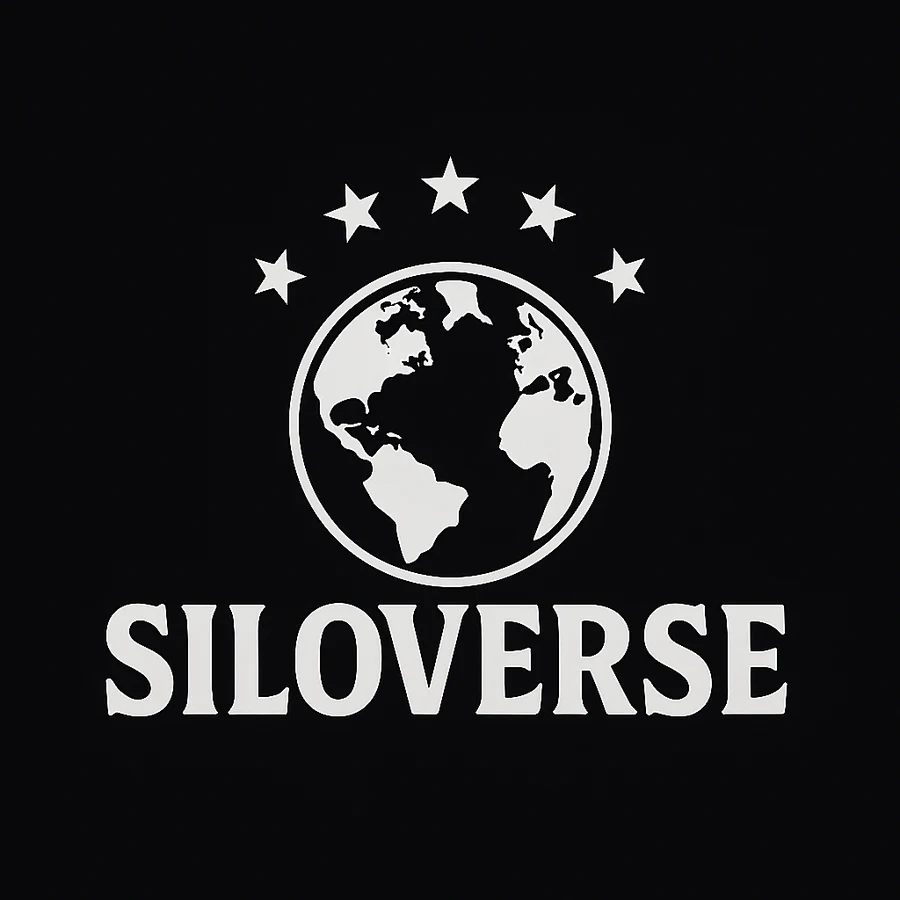 The SILOverse logo: a globe under five stars